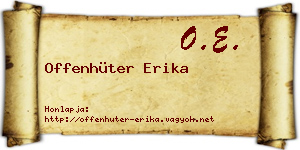 Offenhüter Erika névjegykártya